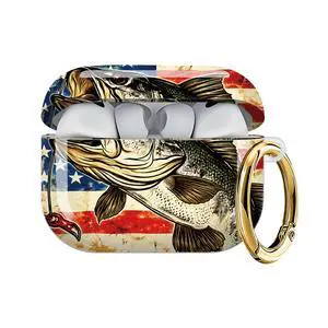 Case Compatible with AirPod Pro 3 2025, Cute Protective Cover with Keychain for AirPod Pro 3rd Generation, Full Protection Case for Women Girls(American Flag Fish Fishing) Case Compatible with AirPod Pro 3 2025, Cute Protective Cover with Keychain for AirPod Pro 3rd Generation, Full Protection Case for Women Girls(American Flag Fish Fishing)