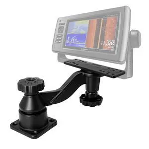 Heavy-Duty Aluminum Fishfinder Mount for 7-16 Inches Screens, with Reinforced Arm, Compatible with Garmin, Lowrance, Humminbird, Raymarine Heavy-Duty Aluminum Fishfinder Mount for 7-16 Inches Screens, with Reinforced Arm, Compatible with Garmin, Lowrance, Humminbird, Raymarine