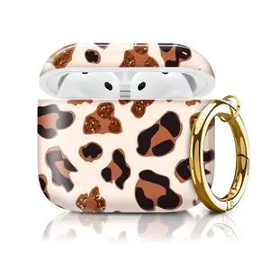 Compatible with AirPod 4th Generation Case Cover with Keychain, Full Protective Shockproof Wireless Headphone Case for Women Men Girl (Luxury Golden Brown Leopard) Compatible with AirPod 4th Generation Case Cover with Keychain, Full Protective Shockproof Wireless Headphone Case for Women Men Girl (Luxury Golden Brown Leopard)