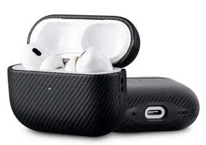 Edge Series - Hard Case for AirPods Pro 3rd Generation - Black | Artisan Hand-Wrapped Case - Premium Faux Leather - Carbon Fiber Finish - Microfiber-Lined Scratch Protection Edge Series - Hard Case for AirPods Pro 3rd Generation - Black | Artisan Hand-Wrapped Case - Premium Faux Leather - Carbon Fiber Finish - Microfiber-Lined Scratch Protection