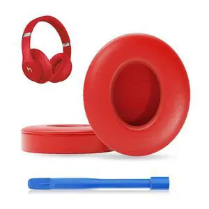 Replacement Ear Pads for Beats Studio 3 / Studio 2, EarPads for Studio3 / Studio2 Wireless Over-Ear Headphones, Red Replacement Ear Pads for Beats Studio 3 / Studio 2, EarPads for Studio3 / Studio2 Wireless Over-Ear Headphones, Red