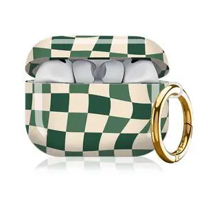 Compatible with AirPod Pro 3rd Generation Case 2025,Fashion Protective Cover with Keychain, Anti-Scratch, Drop Protection,Shockproof Cover for AirPod Pro 3 Women(Green Checkered) Compatible with AirPod Pro 3rd Generation Case 2025,Fashion Protective Cover with Keychain, Anti-Scratch, Drop Protection,Shockproof Cover for AirPod Pro 3 Women(Green Checkered)