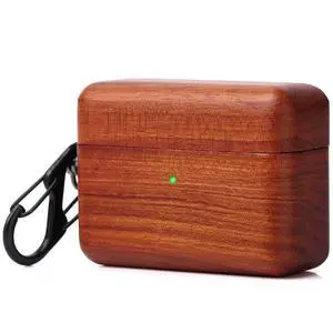 AirPods Case Cover, Men Women Wood Hard Protective Cover with Keychain for Apple AirPods pro 2nd Generation Charging case (Rose) AirPods Case Cover, Men Women Wood Hard Protective Cover with Keychain for Apple AirPods pro 2nd Generation Charging case (Rose)