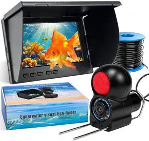 5" Underwater Fishing Camera,1080P Fish Finder 65ft Cable | 2000 NIT readable, 8000mAh battery up to 9h, IP68 build for ice, lake, boat and kayak anglers 5" Underwater Fishing Camera,1080P Fish Finder 65ft Cable | 2000 NIT readable, 8000mAh battery up to 9h, IP68 build for ice, lake, boat and kayak anglers