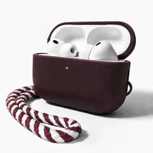 for AirPods Pro 3 Genuine Leather CaseAll-Round ShockproofMulti Leather, Frame+Hide Patented Dual LayerWireless Charging ReadyLED Visiblewith Lanyard (Deep Red, Crazy Horse Leather) for AirPods Pro 3 Genuine Leather CaseAll-Round ShockproofMulti Leather, Frame+Hide Patented Dual LayerWireless Charging ReadyLED Visiblewith Lanyard (Deep Red, Crazy Horse Leather)