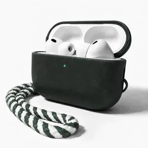 for AirPods Pro 3 Genuine Leather CaseAll-Round ShockproofMulti Leather, Frame+Hide Patented Dual LayerWireless Charging ReadyLED Visiblewith Lanyard (Green, Crazy Horse Leather) for AirPods Pro 3 Genuine Leather CaseAll-Round ShockproofMulti Leather, Frame+Hide Patented Dual LayerWireless Charging ReadyLED Visiblewith Lanyard (Green, Crazy Horse Leather)