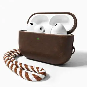 for AirPods Pro 3 Genuine Leather CaseAll-Round ShockproofMulti Leather, Frame+Hide Patented Dual LayerWireless Charging ReadyLED Visiblewith Lanyard (Dark Brown, Crazy Horse Leather) for AirPods Pro 3 Genuine Leather CaseAll-Round ShockproofMulti Leather, Frame+Hide Patented Dual LayerWireless Charging ReadyLED Visiblewith Lanyard (Dark Brown, Crazy Horse Leather)