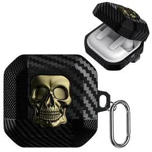 for Samsung Galaxy Buds 4 Pro Case/Galaxy Bud 4 Cover Skull Copper | Funny 3D Skeleton Carbon Fiber Shockproof Cover with Keychain, Gothic Boys Men Earbuds Case for Galaxy Bud 4/ Buds 4 Pro for Samsung Galaxy Buds 4 Pro Case/Galaxy Bud 4 Cover Skull Copper | Funny 3D Skeleton Carbon Fiber Shockproof Cover with Keychain, Gothic Boys Men Earbuds Case for Galaxy Bud 4/ Buds 4 Pro