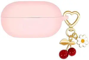 Protective Case for Beats Solo Buds Case Cover with Cute Cherry Charm Heart Keychain, Soft Silicone Daisy Key Chains Accessories for New Beats Solo Charging Case Earbuds for Women Men Pink Protective Case for Beats Solo Buds Case Cover with Cute Cherry Charm Heart Keychain, Soft Silicone Daisy Key Chains Accessories for New Beats Solo Charging Case Earbuds for Women Men Pink