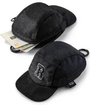 Mini Pouch Cap with Carabiner, Small Bag for Universal Wireless Ear Buds, Durable Waterproof Keychain Accessories Compatible with AirPods Pro 3rd Generation and AirPods 4 Case - Black Mini Pouch Cap with Carabiner, Small Bag for Universal Wireless Ear Buds, Durable Waterproof Keychain Accessories Compatible with AirPods Pro 3rd Generation and AirPods 4 Case - Black