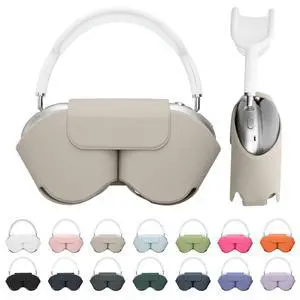 Cover for Apple AirPods Max/AirPods Max 2 Case - Sleep Mode Compatibility - Polyester Case for Headphones - Light Grey Cover for Apple AirPods Max/AirPods Max 2 Case - Sleep Mode Compatibility - Polyester Case for Headphones - Light Grey