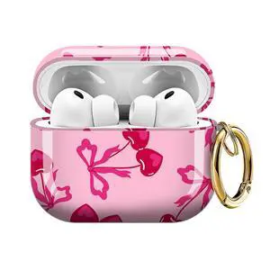 Cute Case Cover Compatible with AirPod Pro 3 Generation(2025), Shockproof for Women & Girls with Cute Golden Round Buckle Protective, Anti-Drop Design(Cute Cherries with Bows) Cute Case Cover Compatible with AirPod Pro 3 Generation(2025), Shockproof for Women & Girls with Cute Golden Round Buckle Protective, Anti-Drop Design(Cute Cherries with Bows)