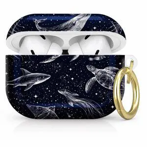 Compatible with AirPod Pro 2nd/1st Generation Case Cover with Key Chain,Full Protective Shockproof Wireless Headphone Case for Airpod Pro 2023/2022/2019(Marine Life in Starry Night Sky) Compatible with AirPod Pro 2nd/1st Generation Case Cover with Key Chain,Full Protective Shockproof Wireless Headphone Case for Airpod Pro 2023/2022/2019(Marine Life in Starry Night Sky)