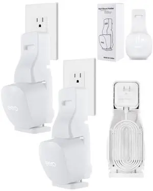 Outlet Wall Mount Holder - Plug-to-Adapter First, Wall Mount for eero 7/eero 6 & 6+, Stand Bracket for eero Pro 6e & Pro 6/eero Mesh Wi-Fi System, No Messy Wires & Space Saving (2 Pack) Outlet Wall Mount Holder - Plug-to-Adapter First, Wall Mount for eero 7/eero 6 & 6+, Stand Bracket for eero Pro 6e & Pro 6/eero Mesh Wi-Fi System, No Messy Wires & Space Saving (2 Pack)