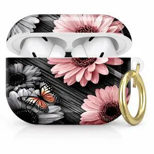 Compatible with AirPod Pro 2nd/1st Generation Case Cover with Key Chain,Full Protective Shockproof Wireless Headphone Case for Airpod Pro 2023/2022/2019(Floral with Butterflies Daisies) Compatible with AirPod Pro 2nd/1st Generation Case Cover with Key Chain,Full Protective Shockproof Wireless Headphone Case for Airpod Pro 2023/2022/2019(Floral with Butterflies Daisies)