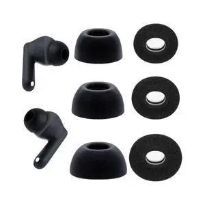 Foam Ear Tips for OnePlus Buds 4/ Nord Buds 3/ Buds Pro 3/ Buds 3 | Replacement Earbuds Tips, 3 Pairs (S/M/L) Black Foam Ear Tips for OnePlus Buds 4/ Nord Buds 3/ Buds Pro 3/ Buds 3 | Replacement Earbuds Tips, 3 Pairs (S/M/L) Black