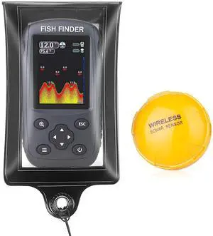 Portable Rechargeable Fish Finder Wireless Sonar Sensor Fishfinder with Water Resistant Bag Case Portable Rechargeable Fish Finder Wireless Sonar Sensor Fishfinder with Water Resistant Bag Case