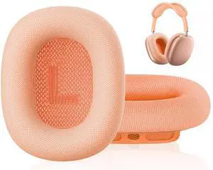 Fabric Ear Pads for AirPods Max Headphone Magnetic Orange Fabric Ear Pads for AirPods Max Headphone Magnetic Orange