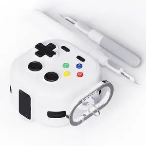 for Galaxy Buds 4 Pro & Buds 4 Case Cover, Secure Lock Case for Samsung Galaxy Buds 4 Pro 2026, Cute Retro Game Hard Shell with Cleaner Kit & Keychain for Men Women Kids (White) for Galaxy Buds 4 Pro & Buds 4 Case Cover, Secure Lock Case for Samsung Galaxy Buds 4 Pro 2026, Cute Retro Game Hard Shell with Cleaner Kit & Keychain for Men Women Kids (White)