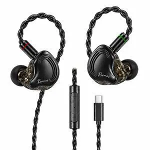 SM10 Pro USB C Wired IEM Earbuds with Mic, Detachable 2-Pin Cable, 4BA+1DD Hybrid in-Ear Headphones, Secure Over-Ear Fit for Phone, Tablet and PC,Black SM10 Pro USB C Wired IEM Earbuds with Mic, Detachable 2-Pin Cable, 4BA+1DD Hybrid in-Ear Headphones, Secure Over-Ear Fit for Phone, Tablet and PC,Black