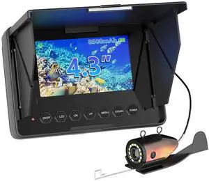 4.3" Underwater Fishing Camera, 1200 TVL Protable Fishing Camera with 8500mAh Battery, Infrared Lights, 165° Wide Angle, 50 FT Cable for Ice Lake Boat Kayak Fishing 4.3" Underwater Fishing Camera, 1200 TVL Protable Fishing Camera with 8500mAh Battery, Infrared Lights, 165° Wide Angle, 50 FT Cable for Ice Lake Boat Kayak Fishing