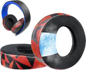 Replacement Ear Pads for Sony Gold Wireless PlayStation PS4 Headset, Earpads Cushions for 2014 Version (Model CECHYA-0083) Headphone - 0083 CG Red Storm Replacement Ear Pads for Sony Gold Wireless PlayStation PS4 Headset, Earpads Cushions for 2014 Version (Model CECHYA-0083) Headphone - 0083 CG Red Storm