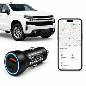 2-in-1 GPS Tracker for Vehicles and Car Charger, Cigarette Lighter Vehicle Locator with USB-A & USB-C Dual Fast Charging Ports, Works with Apple Find My, No Monthly Fee Tracking Device (iOS Only) 2-in-1 GPS Tracker for Vehicles and Car Charger, Cigarette Lighter Vehicle Locator with USB-A & USB-C Dual Fast Charging Ports, Works with Apple Find My, No Monthly Fee Tracking Device (iOS Only)