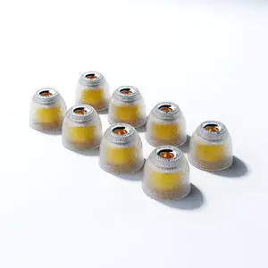 TANGZU Tang Sancai Noble Medical Liquid Silicone IEM Eartips 4 Pairs | Aerospace-Grade Stainless Steel Acoustics, Earbud Tips Available in XS/S/M/L Size for In-ear Monitors (S) TANGZU Tang Sancai Noble Medical Liquid Silicone IEM Eartips 4 Pairs | Aerospace-Grade Stainless Steel Acoustics, Earbud Tips Available in XS/S/M/L Size for In-ear Monitors (S)