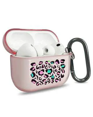 for AirPods Pro 3 Case Cover with Art Skin, Cute TPU AirPods Case with Keychain Hook, Semi-Transparent Decorative Case for Women, Leopard, Clear Pink for AirPods Pro 3 Case Cover with Art Skin, Cute TPU AirPods Case with Keychain Hook, Semi-Transparent Decorative Case for Women, Leopard, Clear Pink