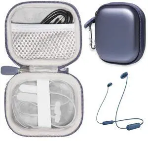Case for Sony WI-XB400, C300, C200, C100 Wireless in-Ear Bluetooth Headphones (Blue) Case for Sony WI-XB400, C300, C200, C100 Wireless in-Ear Bluetooth Headphones (Blue)