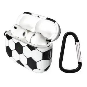 for Airpods pro 3 Case Cover,Shockproof Case Cover for Earphone Airpods pro 3 with Keychain Front LED Visible (Hard Soccer) for Airpods pro 3 Case Cover,Shockproof Case Cover for Earphone Airpods pro 3 with Keychain Front LED Visible (Hard Soccer)