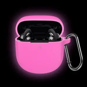 Pink Case for New Bose QuietComfort Earbuds 2 2022, Silicone Cover Protective Skin Glow in Dark Funda Pink Case for New Bose QuietComfort Earbuds 2 2022, Silicone Cover Protective Skin Glow in Dark Funda