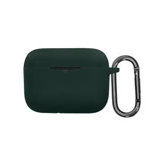 Cover for Marshall Motif II ANC Case - Silicone Cover for Earbuds Charging Case - Protective Headphone Holder with Carabiner Clip - Dark Green Cover for Marshall Motif II ANC Case - Silicone Cover for Earbuds Charging Case - Protective Headphone Holder with Carabiner Clip - Dark Green