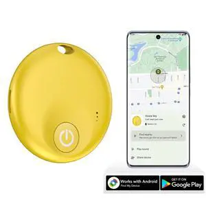2025Upgraded Air Tracker for Android Phone,Anriod Tag for Google Find My Device APP (Find Hub), Finder for Suitcase,Backpack,Purse,Keys, Luggage,Replaceable BatteryNOT for iOS (Yellow) 2025Upgraded Air Tracker for Android Phone,Anriod Tag for Google Find My Device APP (Find Hub), Finder for Suitcase,Backpack,Purse,Keys, Luggage,Replaceable BatteryNOT for iOS (Yellow)
