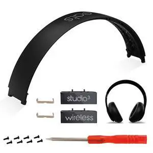 Replacement Parts for Beats Studio 3 - Headband and Hinge Replacement for Studio 3 (A1914) Wired & Wireless Headphones, Repair Kit, Matte Black Headband and Hinge Replacement Parts for Beats Studio 3 - Headband and Hinge Replacement for Studio 3 (A1914) Wired & Wireless Headphones, Repair Kit, Matte Black Headband and Hinge