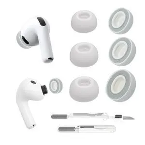 Replacement Memory Foam Ear Tips for AirPods Pro 3 (2025) + Cleaning Pen, Soft Memory Foam,Fits Charging Case,Anti-Slip, 3 Pairs(S/M/L, White) Replacement Memory Foam Ear Tips for AirPods Pro 3 (2025) + Cleaning Pen, Soft Memory Foam,Fits Charging Case,Anti-Slip, 3 Pairs(S/M/L, White)