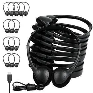 USB Type C Headphones Bulk for Classroom 20 Pack, Wired On Ear Black | Kids Headphones USB C for School Testing Computer Lab Teens Students, USB-C Plug Chromebook Laptop PC Pad USB Type C Headphones Bulk for Classroom 20 Pack, Wired On Ear Black | Kids Headphones USB C for School Testing Computer Lab Teens Students, USB-C Plug Chromebook Laptop PC Pad