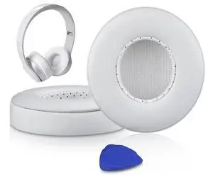 Lambskin Earpads Cushions Replacement for Beats Solo 2 & Solo 3 Wireless On-Ear Headphones, Solo2 Solo3 Ear Pads with High-Density Foam, Added Thickness - White Lambskin Earpads Cushions Replacement for Beats Solo 2 & Solo 3 Wireless On-Ear Headphones, Solo2 Solo3 Ear Pads with High-Density Foam, Added Thickness - White
