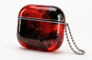 for AirPods Pro 3 Case Quicksand Liquid Glow Sand Case Luxury Glow in The Darkness Noctiluncent Liquid Luminous Protective Cover with Keychain for Men and Women, Black Red for AirPods Pro 3 Case Quicksand Liquid Glow Sand Case Luxury Glow in The Darkness Noctiluncent Liquid Luminous Protective Cover with Keychain for Men and Women, Black Red