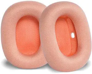 Ear Cushions Earpads for AirPods Max 1 & 2, Orange | Upgraded Super Magnetic Snap, Mesh Fabric, Simple Quick Install, Noise Isolation, Enhanced Durability, Ergonomic, Acoustic Ac Ear Cushions Earpads for AirPods Max 1 & 2, Orange | Upgraded Super Magnetic Snap, Mesh Fabric, Simple Quick Install, Noise Isolation, Enhanced Durability, Ergonomic, Acoustic Ac