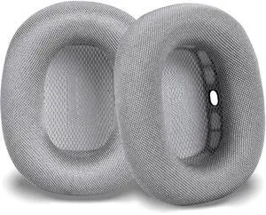 Ear Cushions Earpads for AirPods Max 1 & 2, Silver | Upgraded Super Magnetic Snap, Mesh Fabric, Simple Quick Install, Noise Isolation, Enhanced Durability, Ergonomic, Acoustic Ac Ear Cushions Earpads for AirPods Max 1 & 2, Silver | Upgraded Super Magnetic Snap, Mesh Fabric, Simple Quick Install, Noise Isolation, Enhanced Durability, Ergonomic, Acoustic Ac