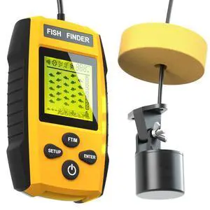 Portable Sonar Alarm Fish Finder with Sonar Transducer and LCD Display, for Kayak Fishing Boat Fishing Ice Fishing Portable Sonar Alarm Fish Finder with Sonar Transducer and LCD Display, for Kayak Fishing Boat Fishing Ice Fishing