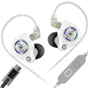 KZ-Gale Earbuds in-Ear Headphones with Ergonomic Design, Stereo Sound, and Comfortable Fit for Immersive Gaming Experience (DSP Version, White) KZ-Gale Earbuds in-Ear Headphones with Ergonomic Design, Stereo Sound, and Comfortable Fit for Immersive Gaming Experience (DSP Version, White)
