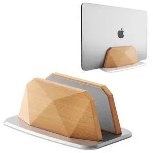 Vertical Laptop Stand - Wooden Adjustable Laptop Holder,Desktop Dock Compatible with All MacBook, Surface,Chromebook,Dell & More(Beechwood) Vertical Laptop Stand - Wooden Adjustable Laptop Holder,Desktop Dock Compatible with All MacBook, Surface,Chromebook,Dell & More(Beechwood)