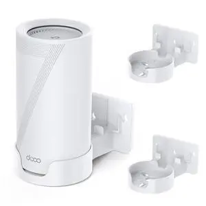 Wall Mount Kit for TP-Link Deco BE75/BE85/BE95 WiFi 7 Mesh System Space-Saving Bracket with Cable & Power Adapter Storage, Secure & Stylish Design for Home and Office (White, 2-Pack) Wall Mount Kit for TP-Link Deco BE75/BE85/BE95 WiFi 7 Mesh System Space-Saving Bracket with Cable & Power Adapter Storage, Secure & Stylish Design for Home and Office (White, 2-Pack)