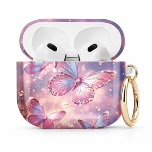 Compatible with Airpod 4 Case,TPU Cute Pattern Protective, Shockproof Anti Scratch Case with Keychain Ring, Supports Wireless Charging(Colorful Butterflies Floating in Sparkles) Compatible with Airpod 4 Case,TPU Cute Pattern Protective, Shockproof Anti Scratch Case with Keychain Ring, Supports Wireless Charging(Colorful Butterflies Floating in Sparkles)
