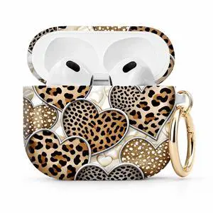 Compatible with Airpod 4 Case,TPU Cute Pattern Protective, Shockproof Anti Scratch Case with Keychain Ring, Supports Wireless Charging(Heart Leopard) Compatible with Airpod 4 Case,TPU Cute Pattern Protective, Shockproof Anti Scratch Case with Keychain Ring, Supports Wireless Charging(Heart Leopard)