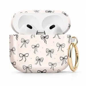 Compatible with Airpod 4 Case,TPU Cute Pattern Protective, Shockproof Anti Scratch Case with Keychain Ring, Supports Wireless Charging(Bow Background) Compatible with Airpod 4 Case,TPU Cute Pattern Protective, Shockproof Anti Scratch Case with Keychain Ring, Supports Wireless Charging(Bow Background)