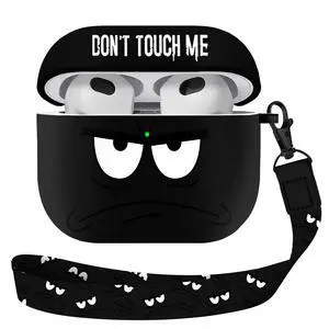 for Airpods 3rd Generation Case,Don't Touch Me Cool Cover with Lanyard Big Eyes Cute Cartoon for Airpods 3rd Generation Case,Soft Shockproof Cover for Women Men-Grey for Airpods 3rd Generation Case,Don't Touch Me Cool Cover with Lanyard Big Eyes Cute Cartoon for Airpods 3rd Generation Case,Soft Shockproof Cover for Women Men-Grey