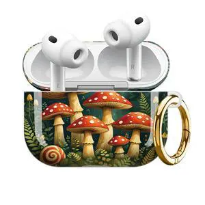 Compatible with AirPod Pro 3 Case 2025,Shockproof Protective Cover with Keychain,Multi-Theme Graphic Design Shell for Men Women,Ideal for Gym&Travel(Mushroom Forest Moon Butterflies Snail) Compatible with AirPod Pro 3 Case 2025,Shockproof Protective Cover with Keychain,Multi-Theme Graphic Design Shell for Men Women,Ideal for Gym&Travel(Mushroom Forest Moon Butterflies Snail)